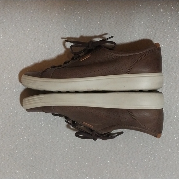 ECCO Brown Leather Sneakers Size 12, EU 46 - Picture 5 of 7